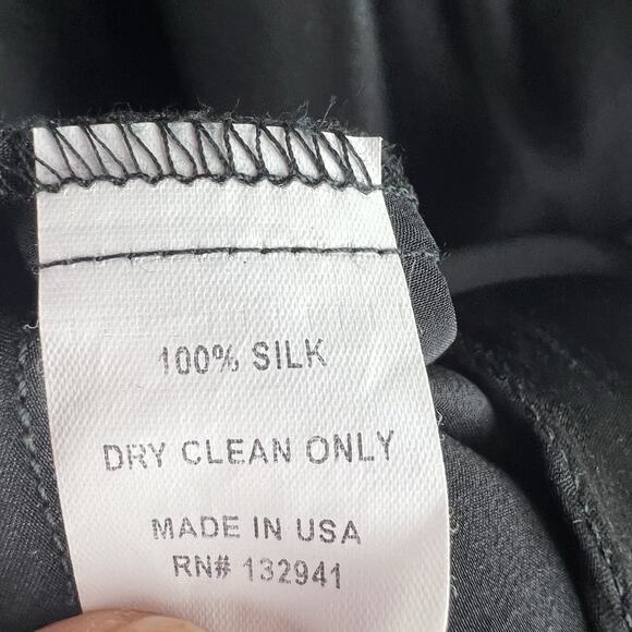 Amanda Uprichard Top Black 100% Silk Queen High Neck Tank Size M - Picture 5 of 7